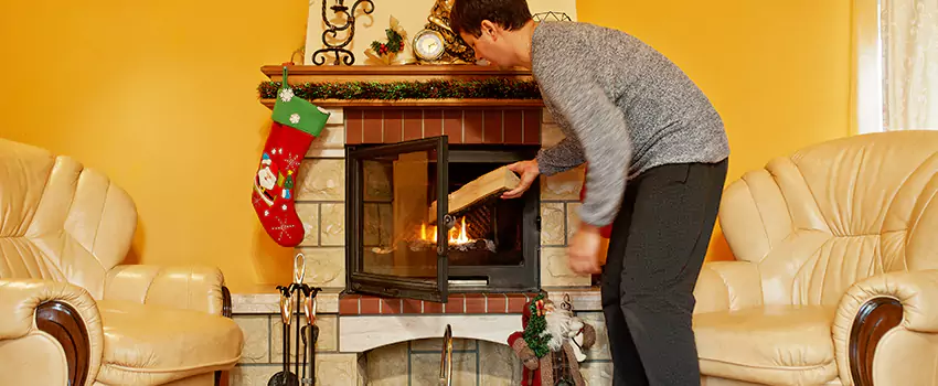 Rusted Metal Fireplace Restoration in Bailey's Crossroads, Virginia